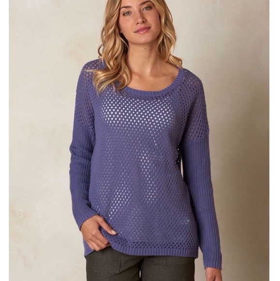 Prana Parker Open Knit Sweater Medium 